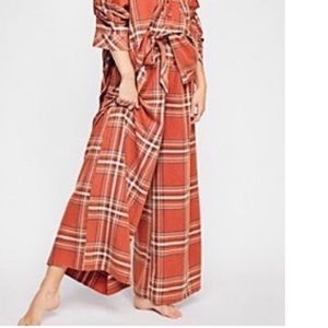 Free People Plaid Pajama Pants